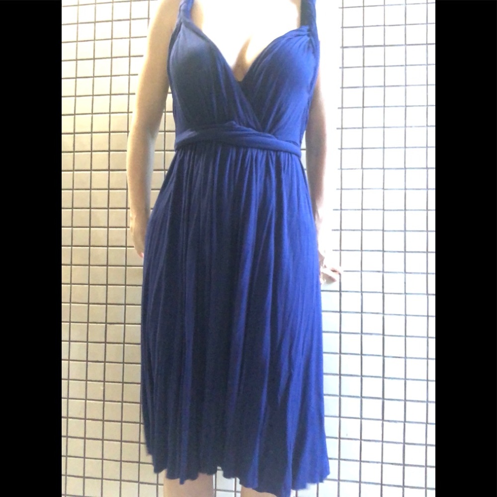 Anthropologie C. Keer Grand-Holiday Navy Dress
